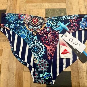 Tribal Sport Reversible Bikini Bottoms Nautical Mandala High Rise SPF 50+